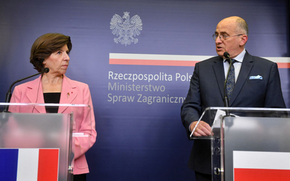 Ministrowie Catherine Colonna i Zbigniew Rau
