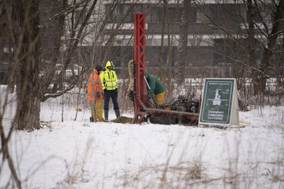 Pierwsze ekipy geologów pojawiły się przy Alei Wilanowskiej