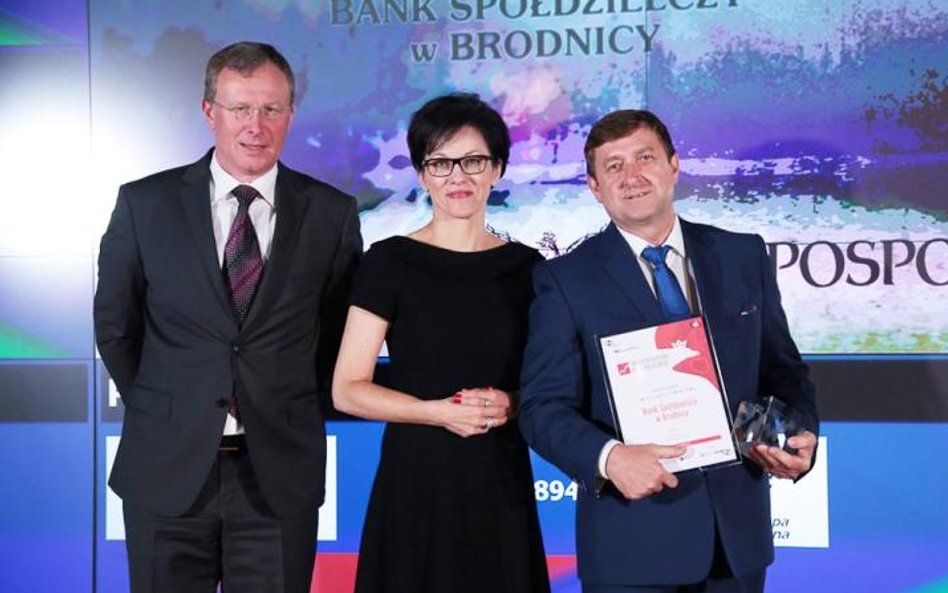 Laureatem rankingu w kategorii spółka finansowa został Bank Spółdzielczy w Brodnicy. Dyplom z rąk pr