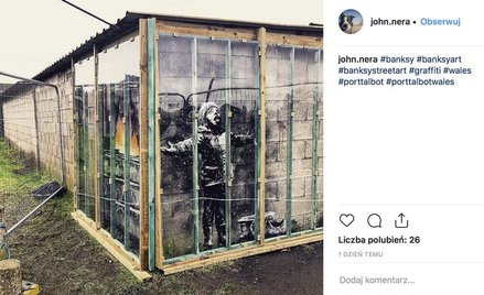 Mural Banksy'ego chroniony 24 godziny na dobę