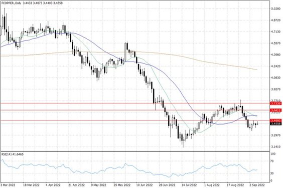 Notowania miedzi w USA – dane dzienne