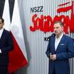 Mateusz Morawiecki i przewodniczący NSZZ "Solidarność" Piotr Duda