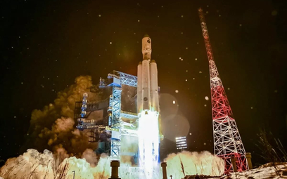 Start rakiety Angara A5 w grudniu 2021 r. z kosmodromu w Plesiecku.