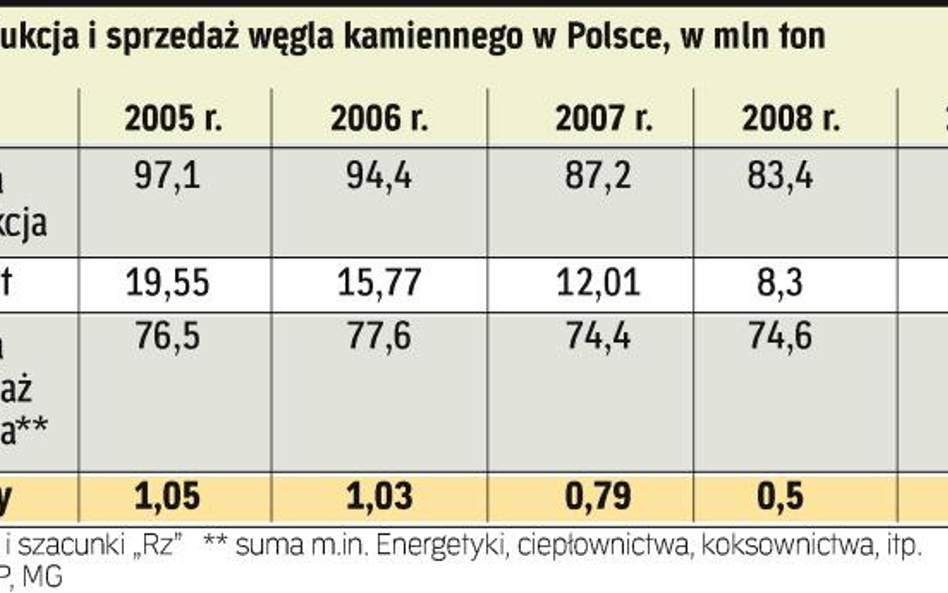 Polska, która produkuje połowę węgla w Unii Europejskiej, będzie miała rekordowe zapasy tego surowca