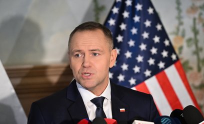 Karol Nawrocki podczas wypowiedzi dla polskich mediów po spotkaniu z Donaldem Trumpem w Białym Domu 