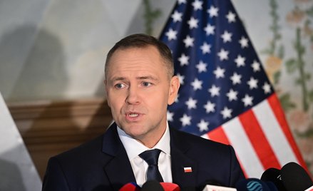 Karol Nawrocki podczas wypowiedzi dla polskich mediów po spotkaniu z Donaldem Trumpem w Białym Domu 