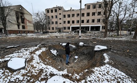 Zniszczone miasto Browary w aglomeracji kijowskiej