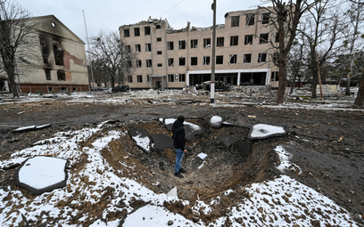 Zniszczone miasto Browary w aglomeracji kijowskiej