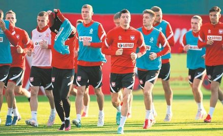 Reprezentacja Polski podczas wtorkowego treningu na stadionie Legii
