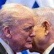 Donald Trump i Beniamin Netanjahu w Knesecie w dniu przemówienia Trumpa, w trakcie wynegocjowanej pr