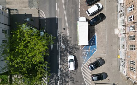 Ulica Wileńska widok z drona