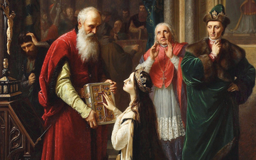 „Przysięga królowej Jadwigi” – obraz Józefa Simmlera z 1867 r.