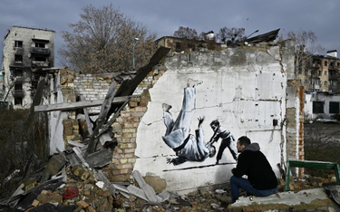 Prace Banksy'ego powstają na całym świecie, także w ogarniętej wojną Ukrainie