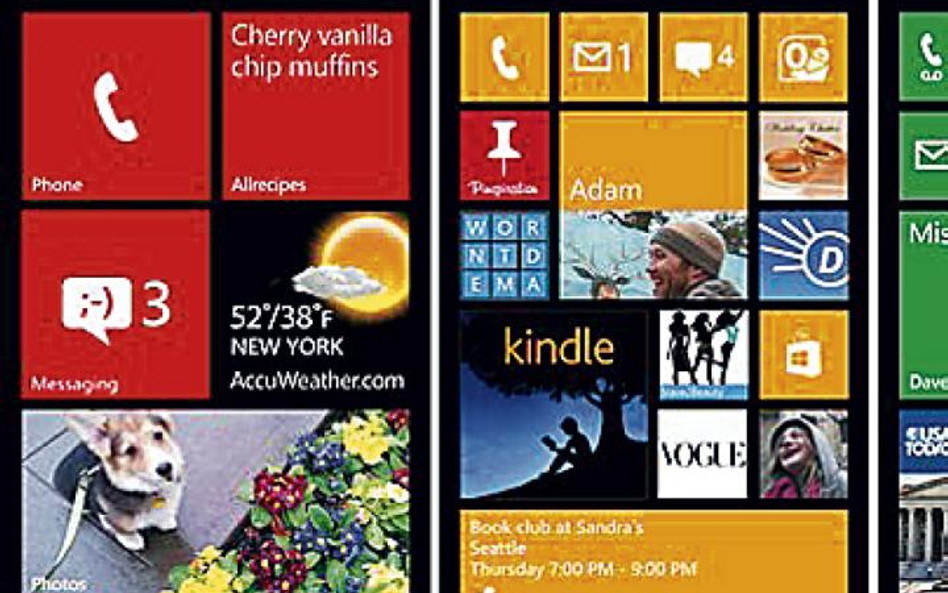 Udoskonalone kafelki na ekranie głównym to najbardziej widoczna zmiana w Windows Phone 8