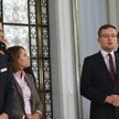 Posłowie Konfederacji. Od lewej: Jakub Kulesza, Robert Winnicki, Artur Dziambor