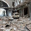 Zniszczenia w ostrzelanym przez Rosjan Charkowie