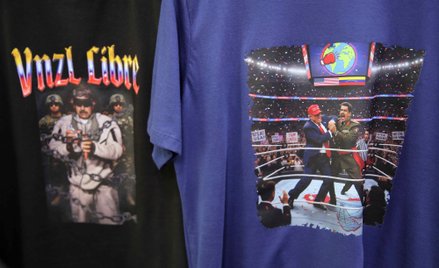 Wenezuelscy emigranci z entuzjazmem przyjęli obalenie Maduro (na zdjęciu popularne wśród nich koszul