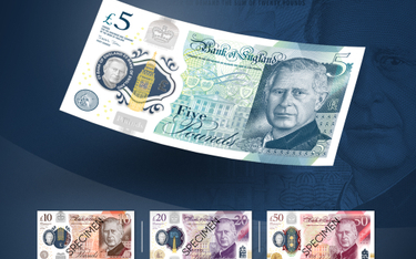 Projekt nowych banknotów z wizerunkiem króla Karola III opublikowany przez Bank Anglii