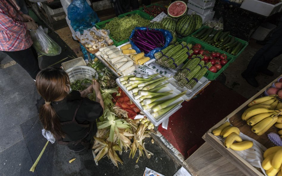 Bazar w Szanghaju w Chinach