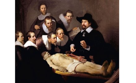„Lekcja anatomii doktora Tulpa” pędzla Rembrandta to symbol XVII-wiecznego otwarcia nauki na empirię