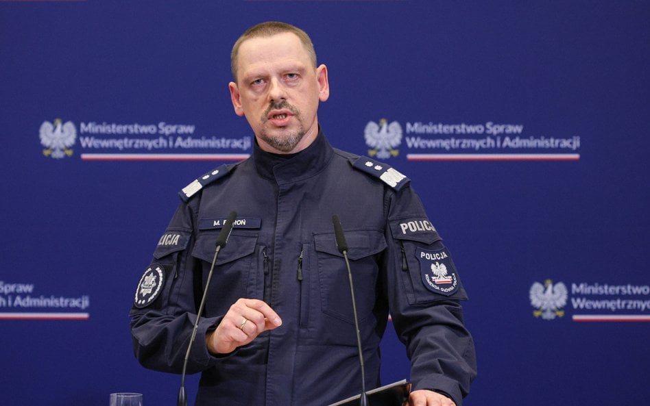 Komendant główny policji Marek Boroń