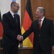 Premier Ukrainy Arsenij Jaceniuk i prezydent Niemiec Joachim Gauck