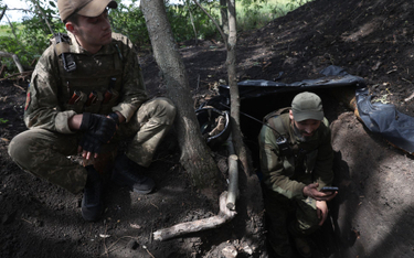 Ukraińscy żołnierze na linii frontu