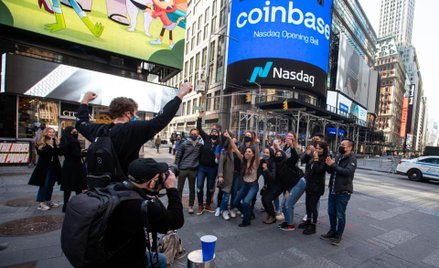 Coinbase zadebiutował na giełdzie Nasdaq