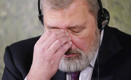 Dmitrij Muratow, redaktor naczelny dziennika "Nowaja Gazieta" - medium, które zawiesiło swoją działa