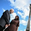 Prezydent Gdańska Aleksandra Dulkiewicz i białoruski działacz na rzecz praw człowieka Aleś Bialacki