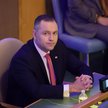 Prezydent RP Karol Nawrocki podczas uroczystości upamiętniającej 80. rocznicę utworzenia ONZ, w sied