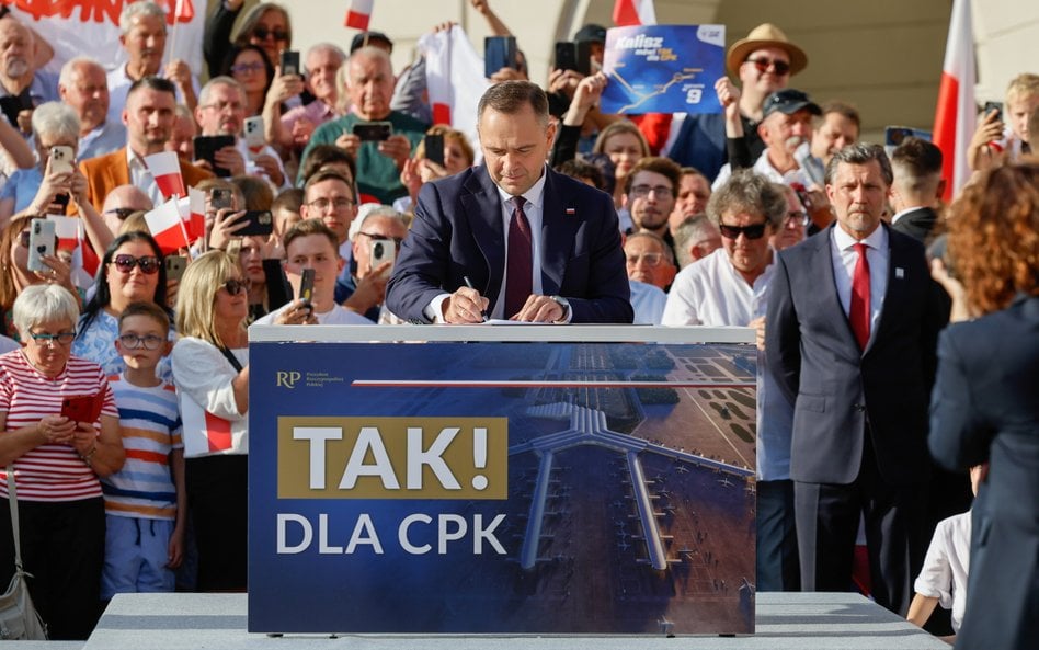 Prezydent RP Karol Nawrocki podczas wizyty w Kaliszu