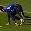Czeski bramkarz Chelsea, Petr Cech, podczas treningu w Bazylei