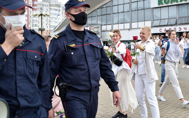 Protest w Mińsku przeciwko fałszowaniu wyborów