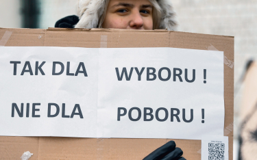 Protest przeciwko obowiązkowym ćwiczeniom wojskowym; Kraków, 17 grudnia 2022 r.