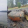 Zardzewiały Fiat 126 został wydobyty z Renu w pobliżu Königswinter