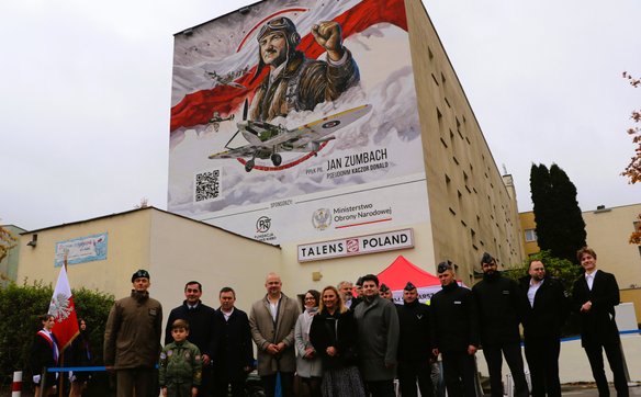 Uroczystość odsłonięcia muralu na Ursynowie