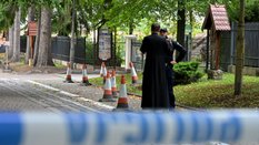 Policja na miejscu ataku nożownika w Jarosławiu