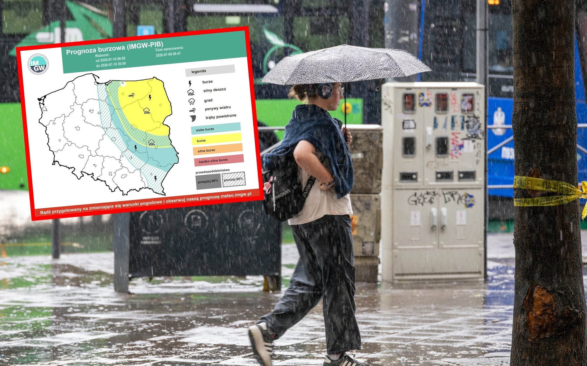 Pogoda podzieli Polskę. W części regionów przez cały czas deszcze i burze