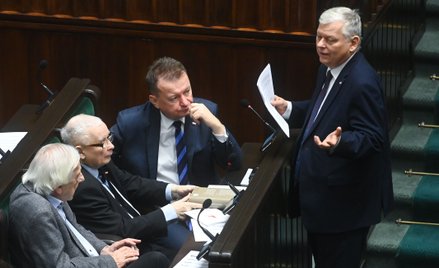 Jarosław Kaczyński w sejmowych ławach