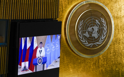 Rodrigo Duterte przemawia na forum ZO ONZ