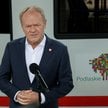Premier Donald Tusk podczas konferencji prasowej na dworcu kolejowym w Łomży był pytany m.in. o tran