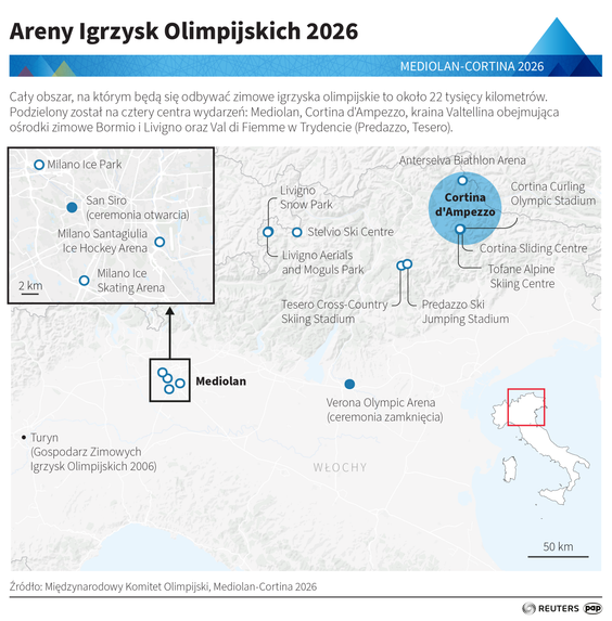 Zimowe igrzyska olimpijskie odbędą się na 14 arenach ulokowanych w pięciu strefach. Pierwszą z nich 
