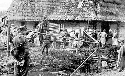 We wsi Berezka były „liczne wypadki, że ludność odchodząc z wiosek całowała ziemię mówiąc: »żegnaj, 