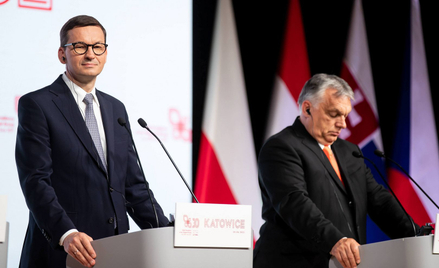 Premier RP Mateusz Morawiecki i premier Węgier Viktor Orban
