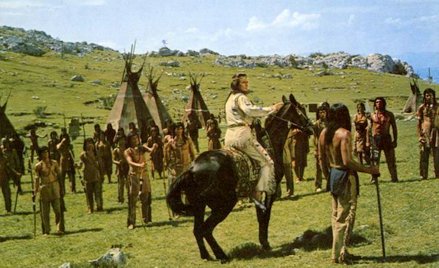 Film "Winnetou II" produkcji niemiecko-jugosłowiańskiej z 1964 r.