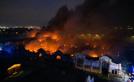 Pożar zabytkowej hali w Gdańsku