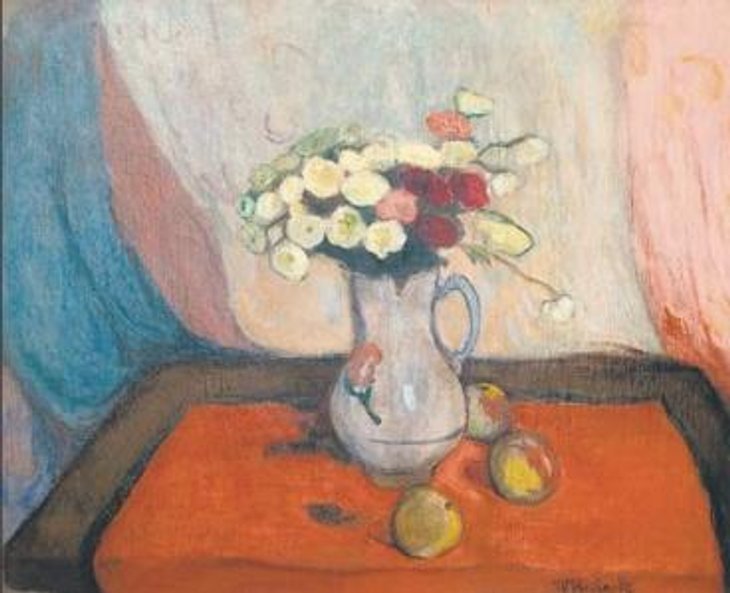 Kolekcjoner reprodukował w albumie dzieło Władysława Ślewińskiego.