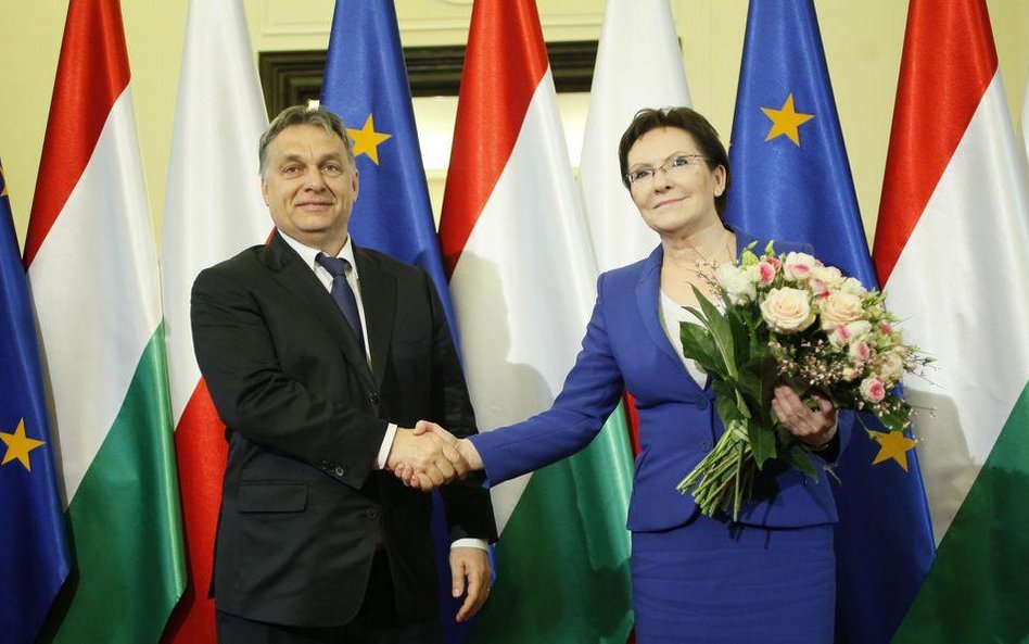 Premier Węgier Viktor Orban i premier Ewa Kopacz