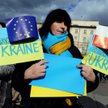 Proukraińska demonstracja w Krakowie kilka dni po wybuchu wojny